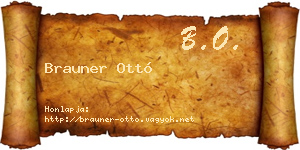 Brauner Ottó névjegykártya